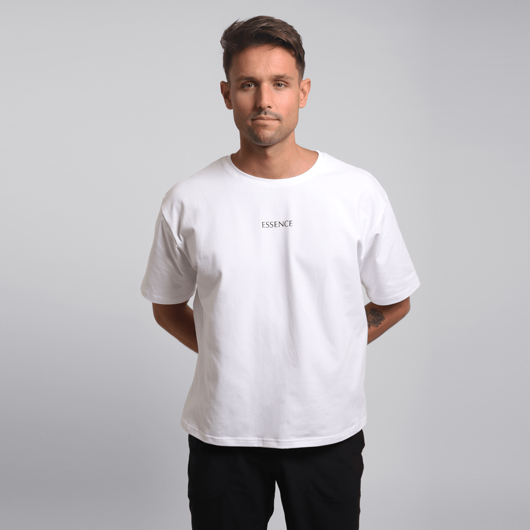 Blanc Oversized Pima Shirt - Essence Officiel