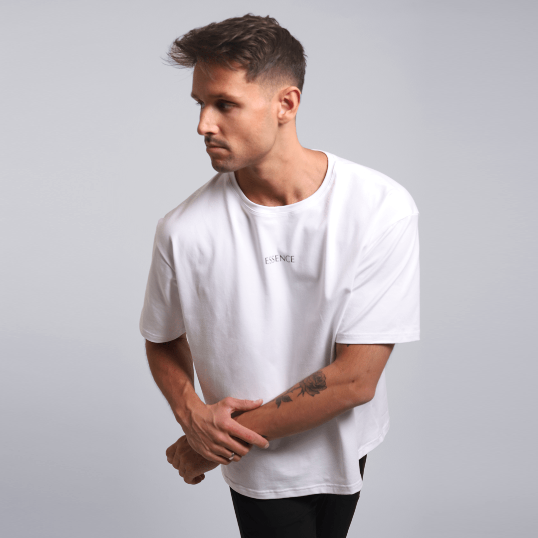 Blanc Oversized Pima Shirt - Essence Officiel