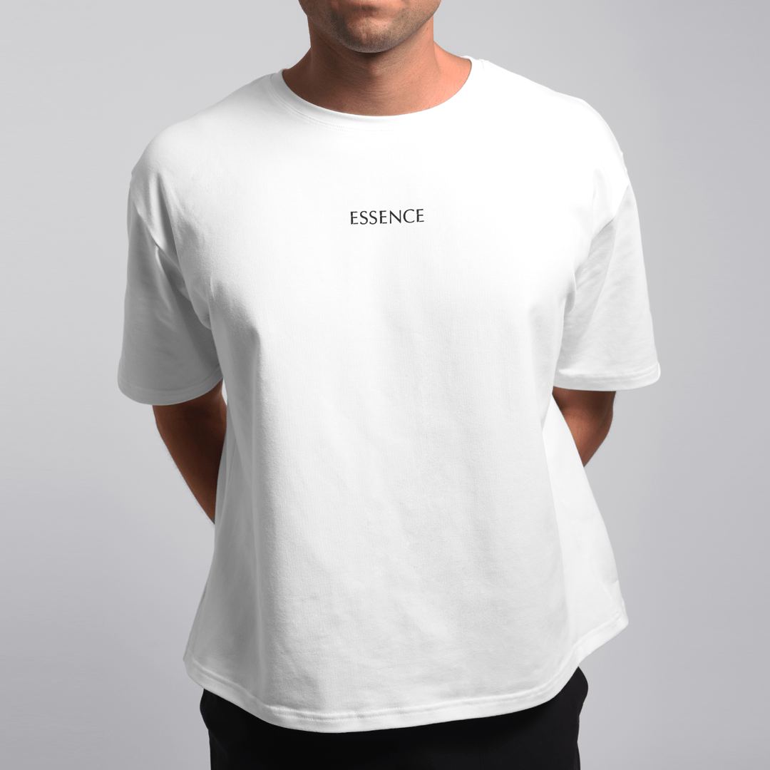 Blanc Oversized Pima Shirt - Essence Officiel