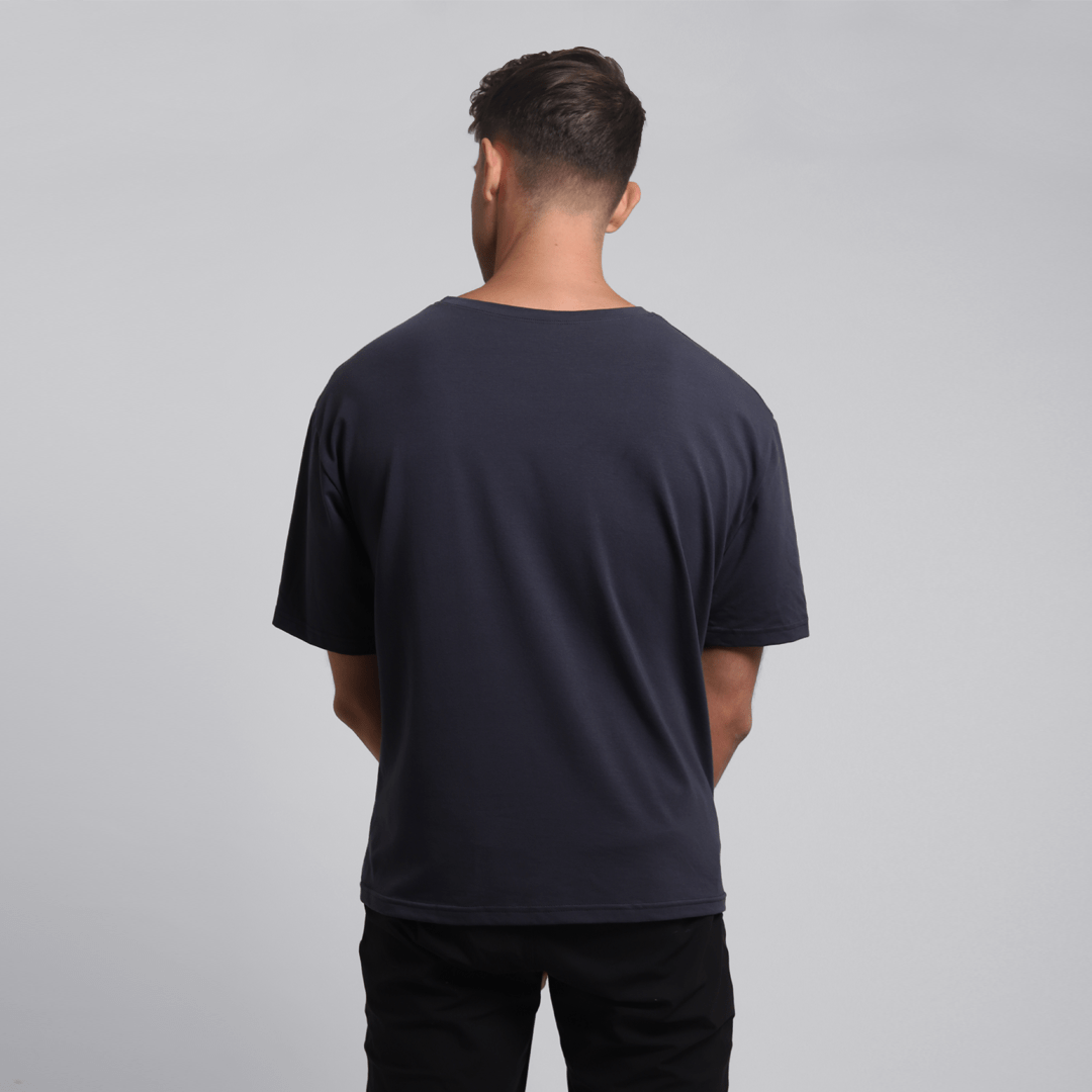 Gris Oversized Pima Shirt - Essence Officiel